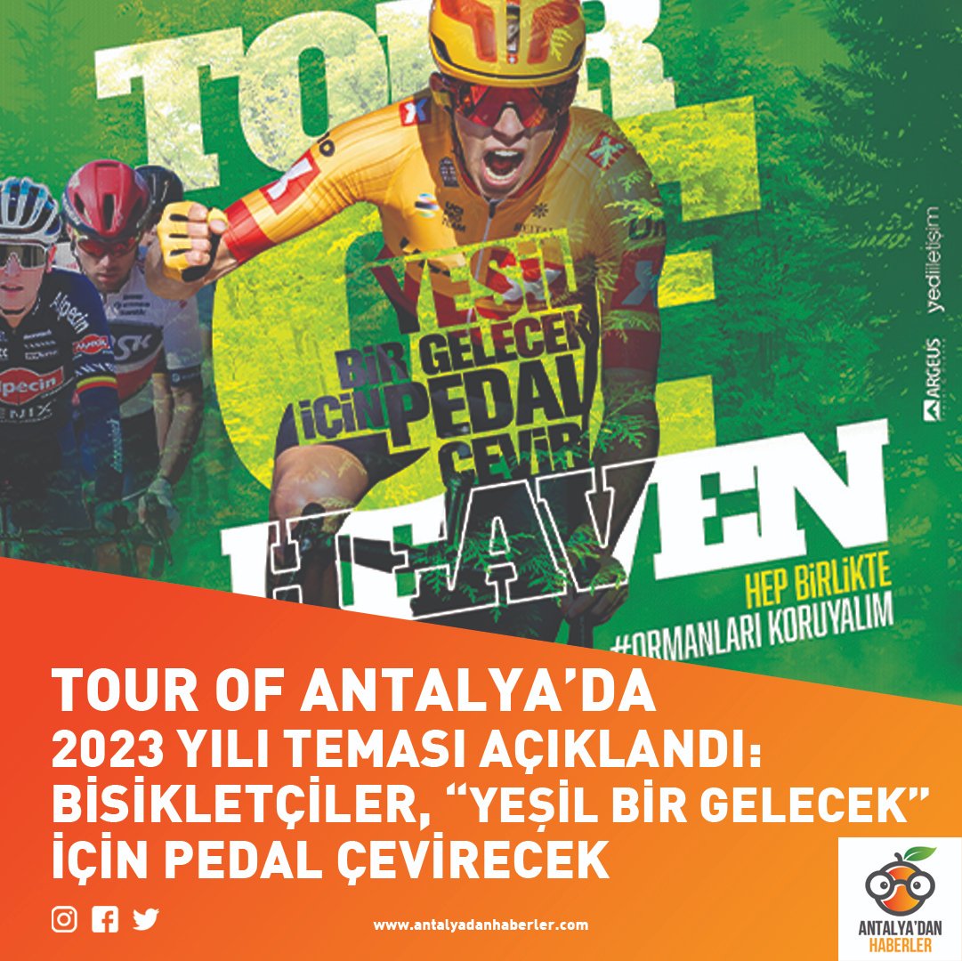 TOUR OF ANTALYA powered by AKRA, beşinci yılında “Manavgat Hatıra Ormanı” projesi ile 2021 yazında çıkan orman yangınında kül olan Manavgat-Oymapınar beldesinde ağaçlandırma çalışmalarına destek olacak.

#TourOfAntalya #TourOfHeaven #Ormanlarİçin #HareketeGeç