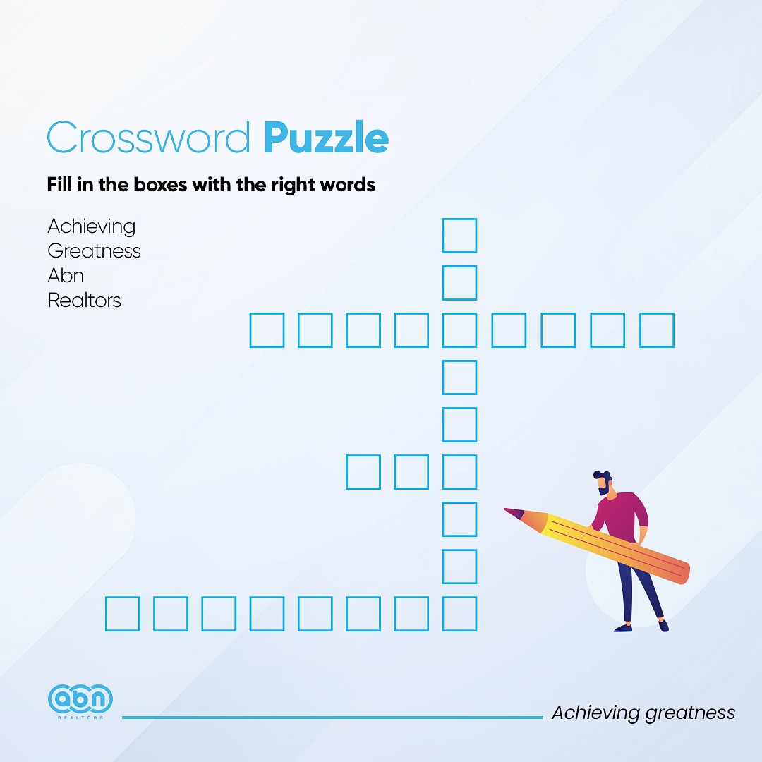 AbnRealtors's tweet photo. A little light hearted fun to get you through the week. Can you fill in this crossword?

#abnrealtorsgroup #abnrealtors #achievinggreatness https://t.co/JxGczeoMTH