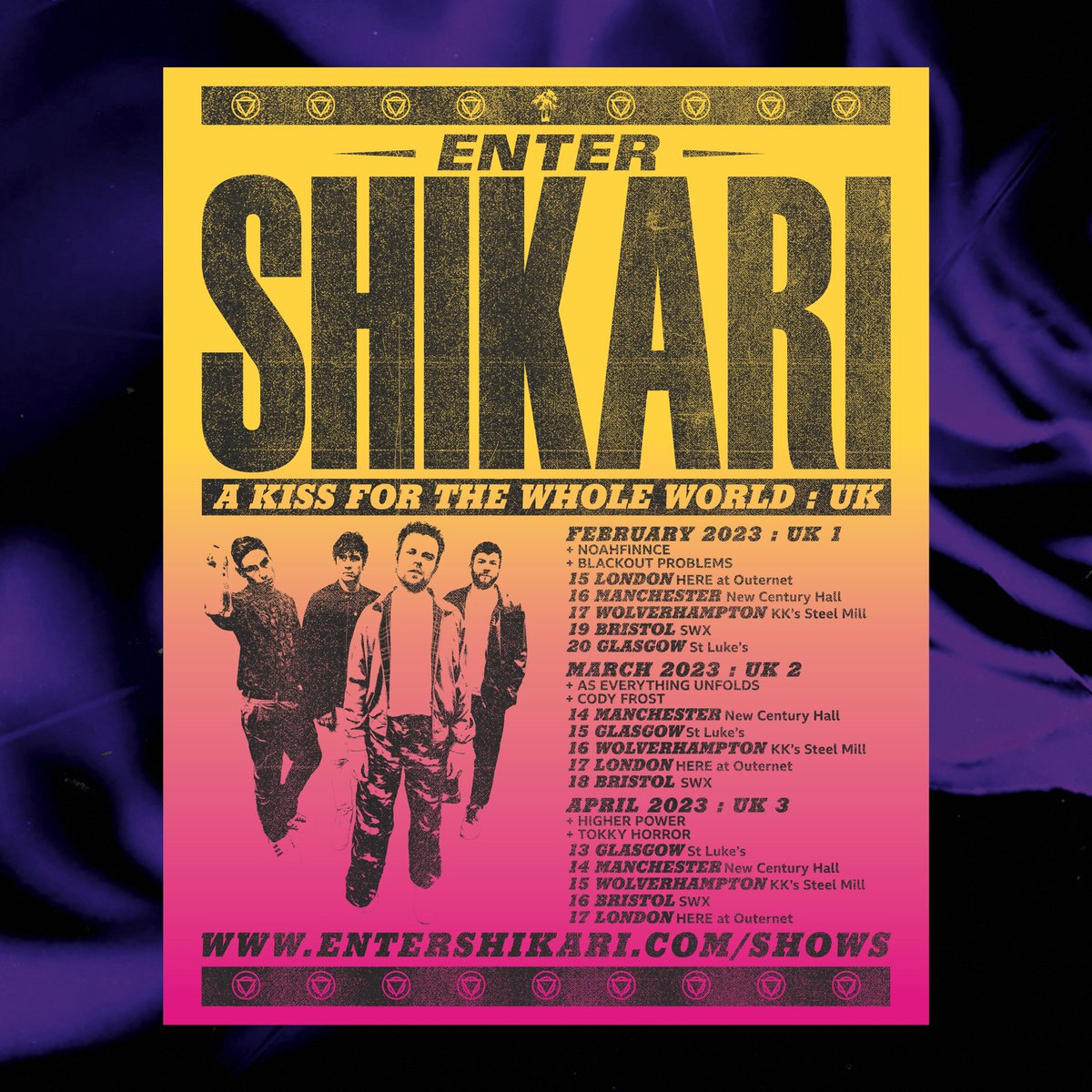 Saviour Management (@saviourmgmt) on Twitter photo Excited to announce that <a href="/AEUOfficial/">As Everything Unfolds</a> will be touring with <a href="/ENTERSHIKARI/">ENTER SHIKARI</a> later this year!
Ticket's on sale next Thursday. Excited to announce that <a href="/AEUOfficial/">As Everything Unfolds</a> will be touring with <a href="/ENTERSHIKARI/">ENTER SHIKARI</a> later this year!
Ticket's on sale next Thursday.