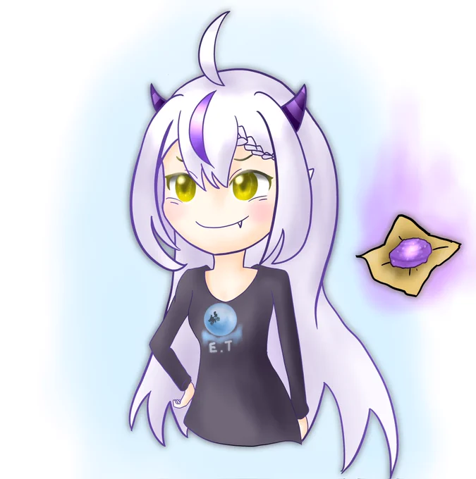 ナパさんの描いてる省エネ ホロックス四コマの話に出てきたベリショラプ様書きました。#laplus_artdesu 