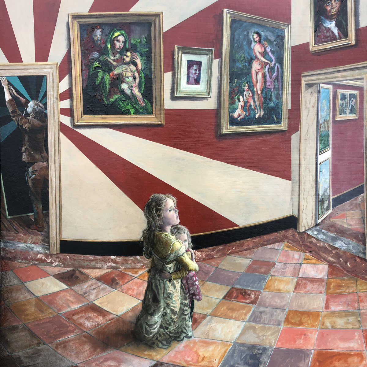 will_teather's tweet image. Close up. I’ve been reworking this a little since it arrived back at the studio.
#reworking #oilpainting #figurativeart #magicalrealism #contemporarypainting #artnow