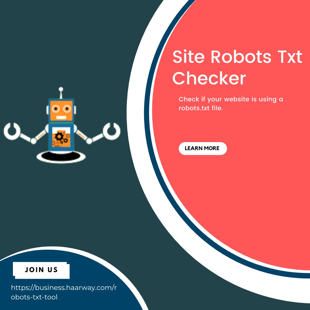BHaarway's tweet image. Robots Txt Generator Google Free.
Analyze, monitor and instruct search engine crawlers with a FREE Robot.txt Tool! You can also create a robot.txt file using this tool.
Visit here to know more: bit.ly/3ObZNqe
#robot #robottxt #robottxtgenerator
