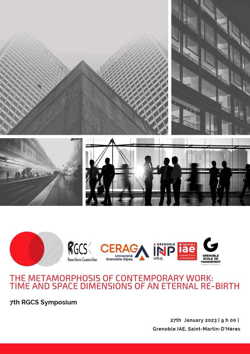 collspaces's tweet image. Free and open registration for the 7th RGCS Symposium has started: grenoble-iae-community.fr/en/event/7th-r… Join us in Grenoble for a great discussion about the metamorphosis of work #rgcs2023