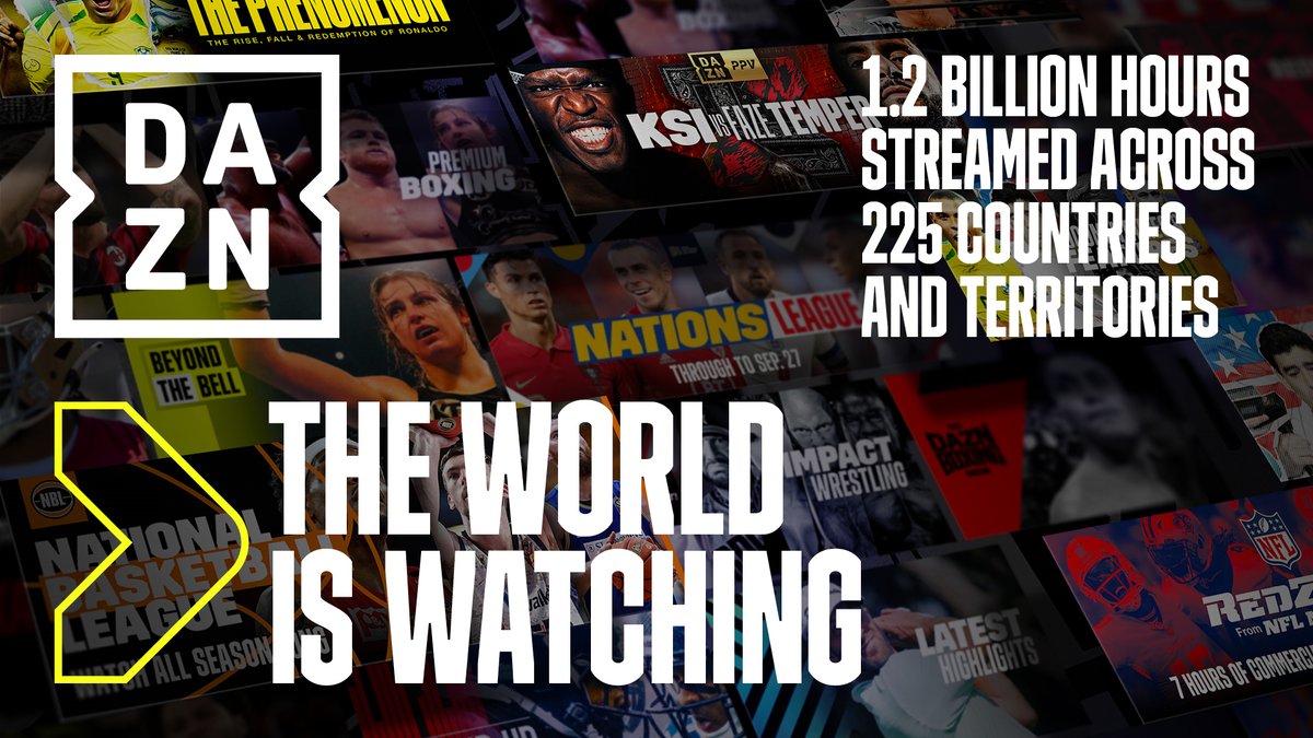 DAZN has published its 2022 Annual Review revealing: • 1.2 billion hours streamed globally • DAZN is the largest digital sports broadcaster in Europe • DAZN now has 15 million premium paying subscribers dazngroup.com/wp-content/upl…