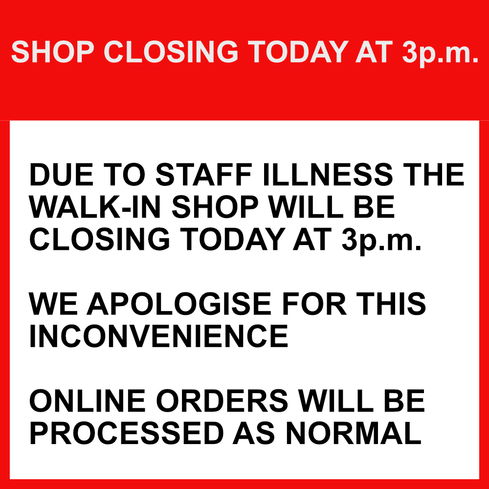 Sorry but we will be closing early today at 3 p.m. Back open tomorrow at 9:30 a.m.
