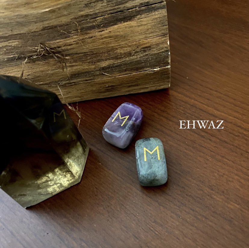 sio_crystal's tweet photo. ᛖ-耶華茲【EHWAZ】駿馬

作為護身符給你毅力💪🏻

代表忠誠與毅力，
能夠承受許多考驗，
與人相處互信互重。😌

馬是一種移動的力量，
象徵著「遷移」與「改變」。

可能暗示著即將遷入新住處或者是有身體或心靈上的改變。🏠
#盧恩符石 #盧恩 #盧恩符文 #盧恩符文占卜 #盧恩符石 #盧恩澤教練 https://t.co/YrB3qnhjNM