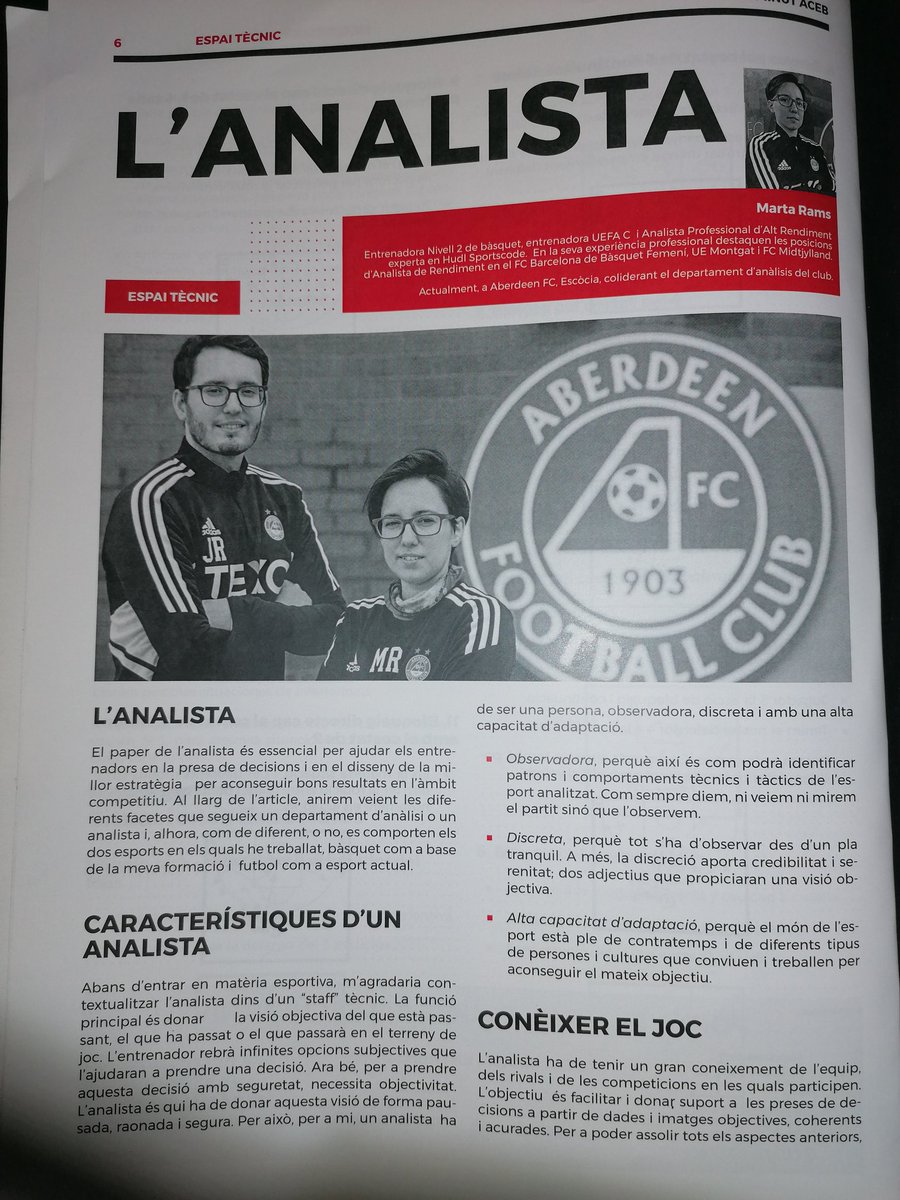 Ari OH (@ari_4oh) on Twitter photo Es amiga meva? Si. He après molt d'ella? També. Però això no treu que sigui una crack en la feina que fa d'Analista, de lo millor del país.
Busqueu una estona per trobar l'article de la <a href="/MartaRamsAragay/">Marta Rams Aragay</a> a la revista MINUT ACEB de la @ACEBBASQUET Es amiga meva? Si. He après molt d'ella? També. Però això no treu que sigui una crack en la feina que fa d'Analista, de lo millor del país.
Busqueu una estona per trobar l'article de la <a href="/MartaRamsAragay/">Marta Rams Aragay</a> a la revista MINUT ACEB de la @ACEBBASQUET