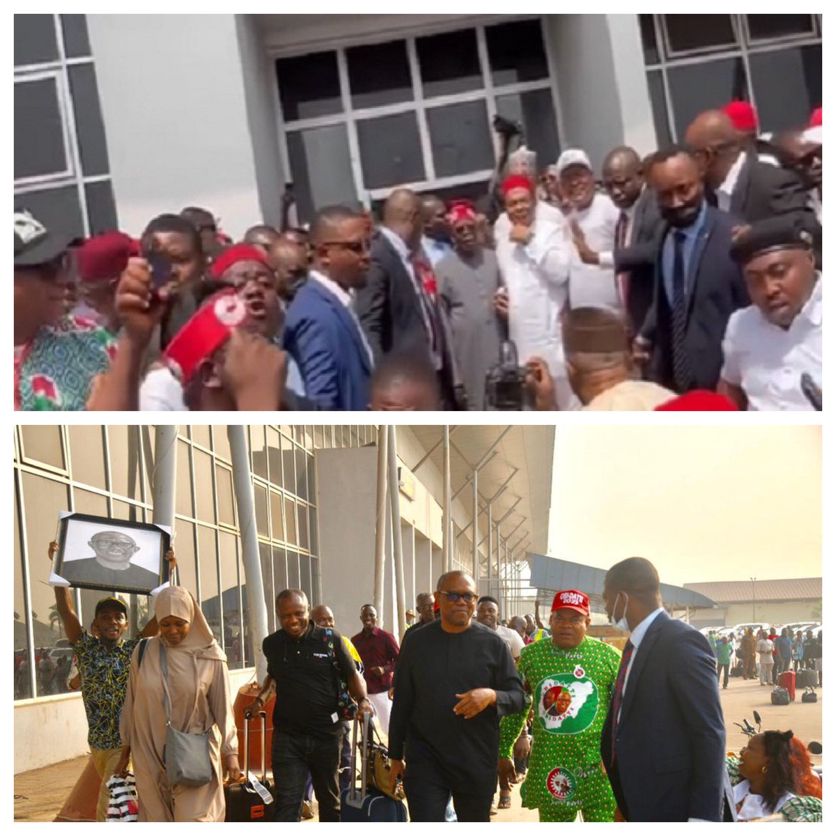 Compare the crowd that received Tinubu at Enugu Airport yesterday, to the scantiness that received Peter Obi at the same venue today. Night and day difference! What is happening here? Have the Southeast establishment turned against the Monday sit-at-home candidate?

#TableShaker