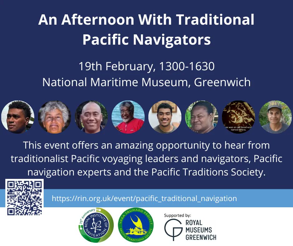 at_RIN's tweet photo. Coming up: An Afternoon with Traditional Pacific Navigators! Join us on 19th Feb @RMGreenwich for an afternoon immersed in the ancient cultural knowledge of #traditional #Pacific #interisland #voyagers and #navigators.  
Registration and further info: https://t.co/x6F8T1Zu32 https://t.co/zpdF6CYQZ9