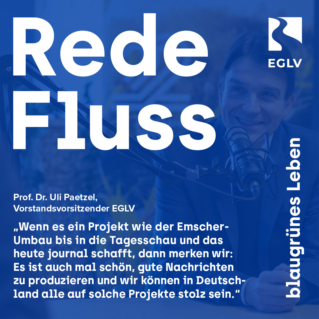 EGLVde's tweet photo. Schon die neue Folge vom #Podcast #RedeFluss gehört? Zum Ende der ersten Staffel stellt sich @uli_Paetzel den Fragen der Moderatorin Dr. Ines Marbach – u. a. rund um den Emscher-Umbau &amp; den neuen Herausforderungen für #EGLV. https://t.co/oGnTnrPrLj 👂🎧

Foto: Tim Kramer/EGLV https://t.co/lNUmtJiTGy
