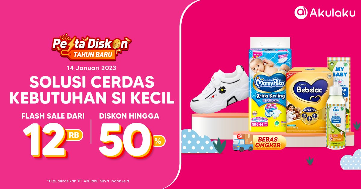 akulakuID's tweet photo. SOLUSI CERDAS KEBUTUHAN SI KECIL👶🏻
Lengkapi kebutuhan dedek bayi dengan ikutan FLASH SALE DARI 12 RB di Akulaku💸
Serbu yuk moms! https://t.co/zxN0XYNZrU
#PromoBaby #FlashSale #InfoDiskon #GilaDiskon #AkulakuIndonesia https://t.co/1NmpP84Zl3