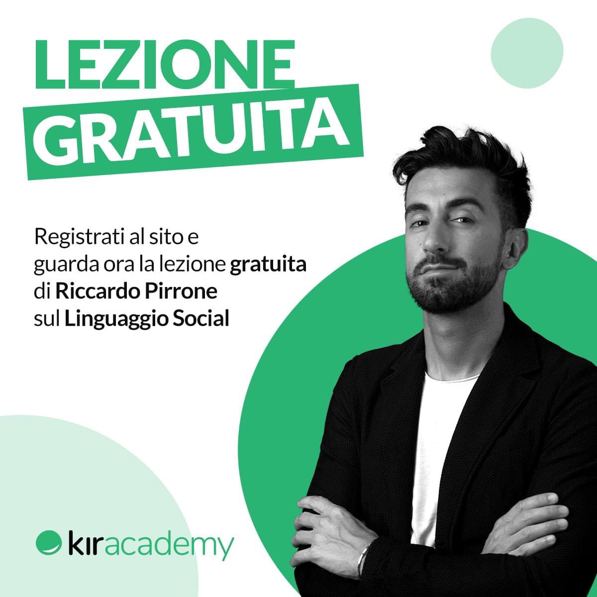 Si riparte con il botto! Voglio dare a tutti la possibilità di avere gratuitamente una delle mie lezioni del Corso Completo per SMM.

Parleremo di Linguaggio Social e potrete vedere una delle 34 ore di lezioni del mio corso per diventare SMM.
⬇️
kiracademy.it/enroll/1972683…