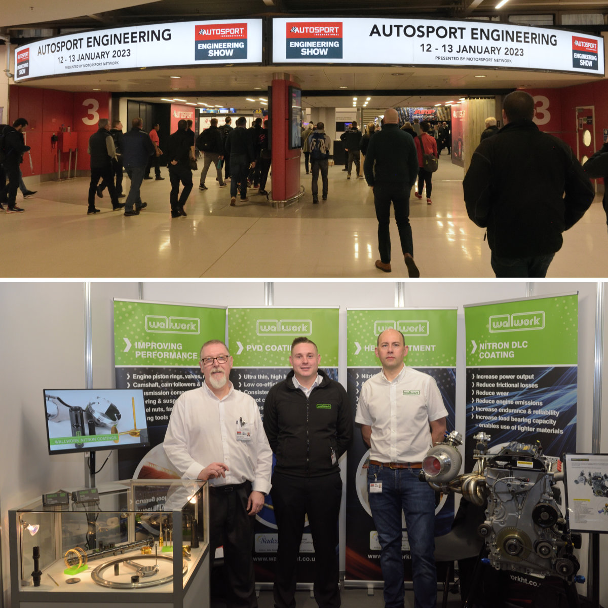 WallworkHT's tweet photo. And we are off! Doors open. Test our knowledge of advanced coatings to improve the performance of #autosport metal components. Visit Dean, Andy and Chris at Autosport International, Wallwork stand E645. #Engineering #motorsport #AutosportInternational23 #AutosportEngineering https://t.co/UeRl9BTL5A