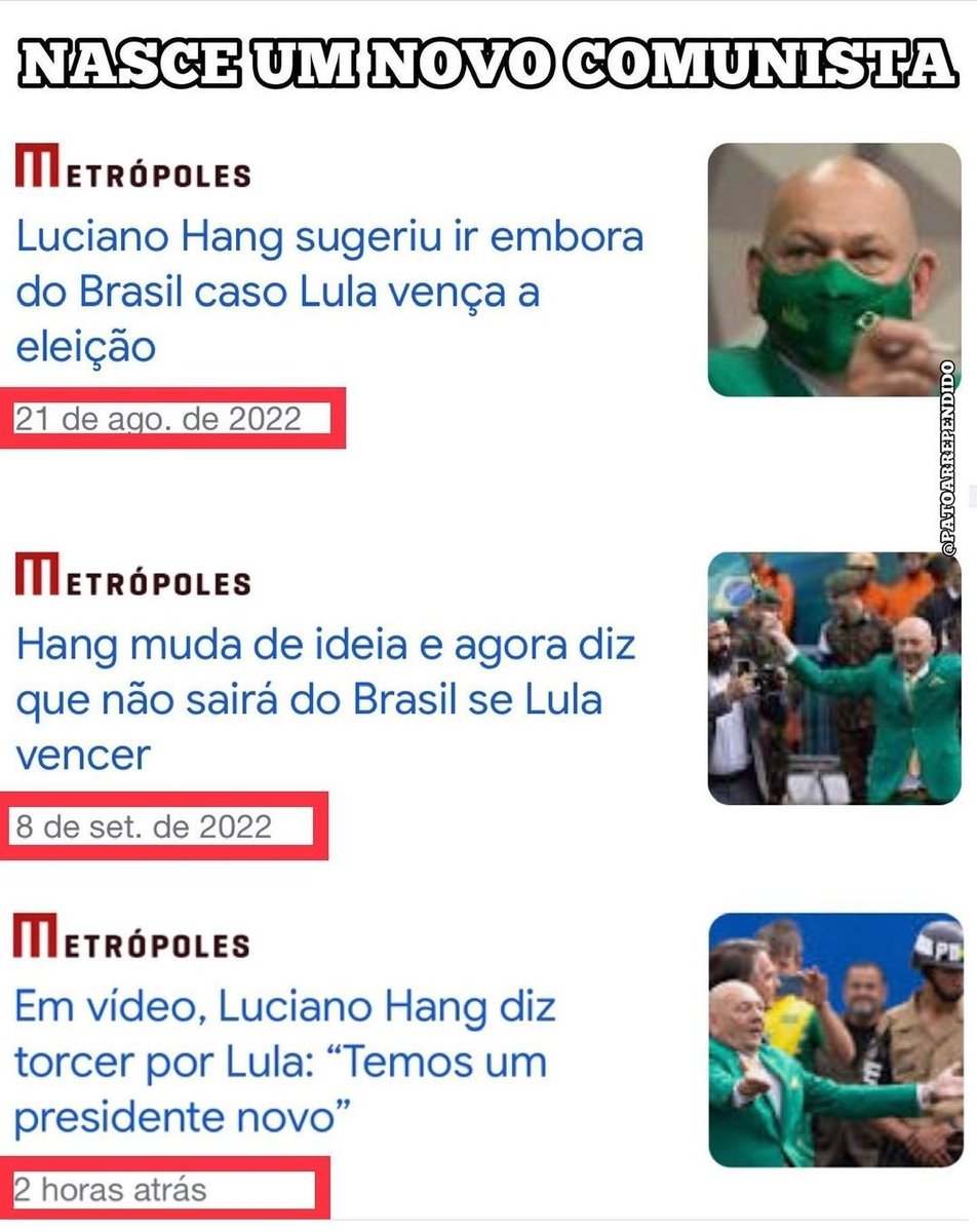 Bom dia ! Olhem que coisa mais fofa!! O <a href="/veiodavan/">Véio da Van - Luciano Hungry Oficial</a> se convertendo dos maus caminhos #bolsonarista . #DEMOCRACIAPARASEMPRE  !!!
