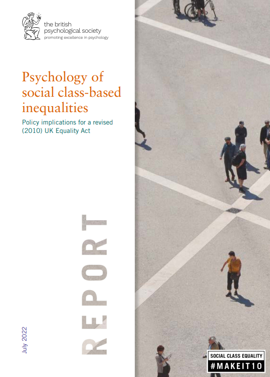 BPS report on: 'Psychology of social class-based inequalities: policy implication for a revised (2010) UK Equality Act'

Read the full report here: bit.ly/3CHeoXe

#DECPConference #TwitterEPs