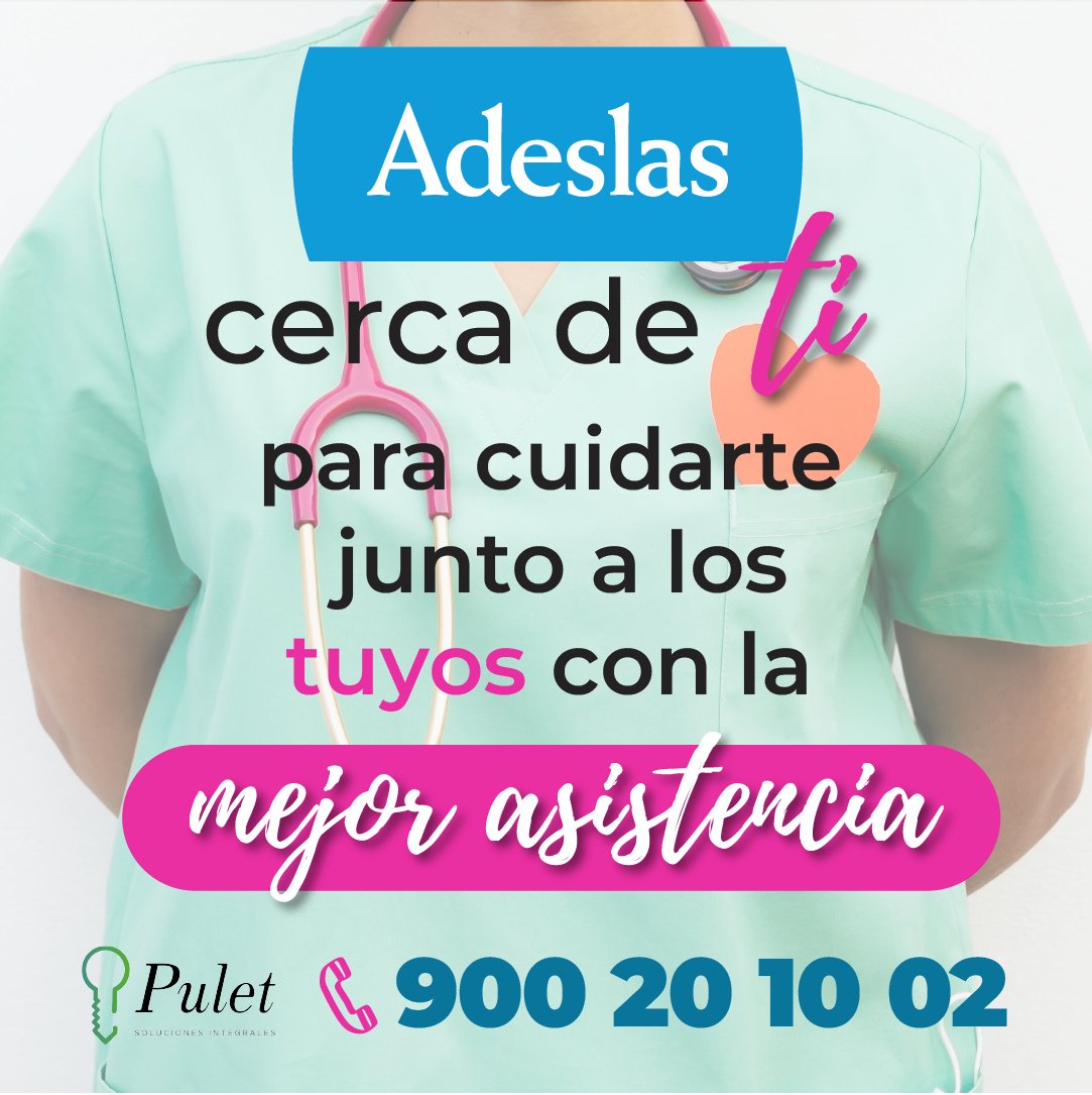 Comienza el 2023 🤘 ¿Has pensado en contratar un seguro de salud para cuidarte de forma completa? 🩺
Llama al 900 20 10 02 ☎️ y empieza a recibir el cuidado que tú y los tuyos os merecéis con la 𝗺𝗲𝗷𝗼𝗿 𝗮𝘀𝗶𝘀𝘁𝗲𝗻𝗰𝗶𝗮, solo en 𝐀𝐝𝐞𝐬𝐥𝐚𝐬.
¡Te esperamos!
#segurossalud