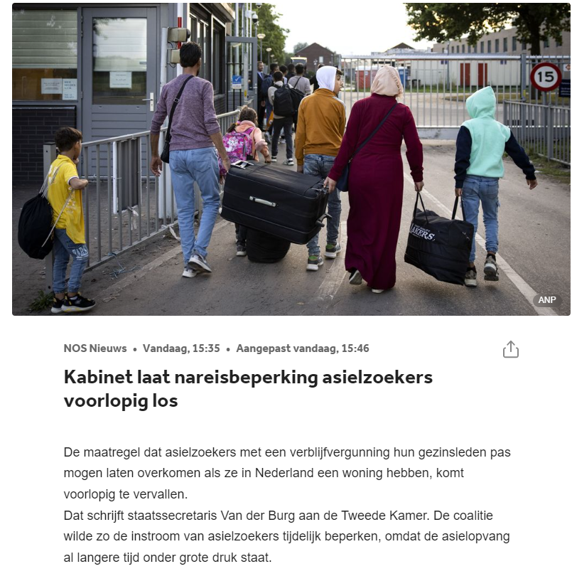Leolucassen's tweet photo. Beste @NOS , kunnen jullie 'asielzoekers' vervangen door 'statushouders' of 'erkende vluchtelingen'? Bij voorbaat dank! https://t.co/qAVB14Fl2E