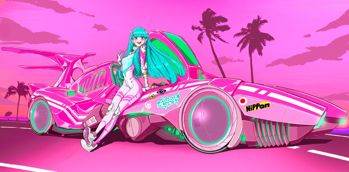 Haru Turboracer (commission for @BLOODCODE)

#bloodcode #hausofpanda #art #anime #manga #animegirl #cyberpunk #racecar #carart #futuristiccar #scifi #vaporwave #synthwave #80saesthetic #80s #waifu #pink #esdip #esdipers #ipadpro #clipstudiopaint #procreate #photoshop #wacom