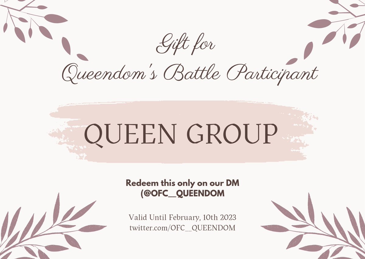 Leader     : <a href="/chuexiy/">Exy, Chu.</a> (50K)

Member :  <a href="/DC_SuA94/">SuA🍀</a> <a href="/fearythany/">Feary Thanyarat🍑</a> <a href="/EDELLWElSS/">Juju 🐳</a> <a href="/jinnieypark/">Jinny</a> <a href="/OMG_4RlN/">Arinn-ie!</a> <a href="/XEES0HXEE/">Han Sohee</a> <a href="/yourbae_eme/">𝕷ily Emerald E. 𝕷. 🌻</a> <a href="/sluxsty/">Jarunan Tavepanya.</a> <a href="/boyam/">★</a> <a href="/queenkyu_/">sweet memories</a> @eeunseio 

ㅤ25K 

      all e-wallet &amp; QRIS

REDEEM THIS BEFORE  :
TUESDAY, JANUARY 31TH, 2023 (06.00 PM)