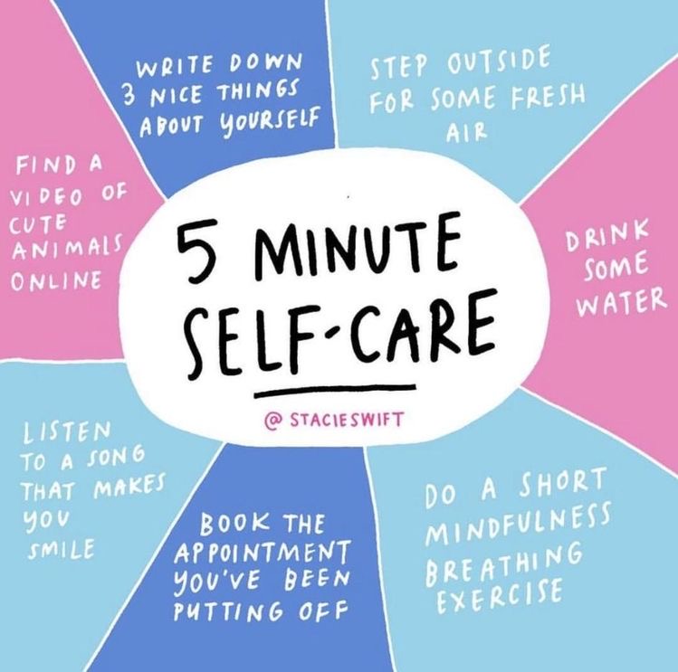 Happy New Year everyone! Hope this year has great things ahead for you. Our HWB tip this week will hopefully help you through the first full week back next week. Try one of these self-care activities each day next week.