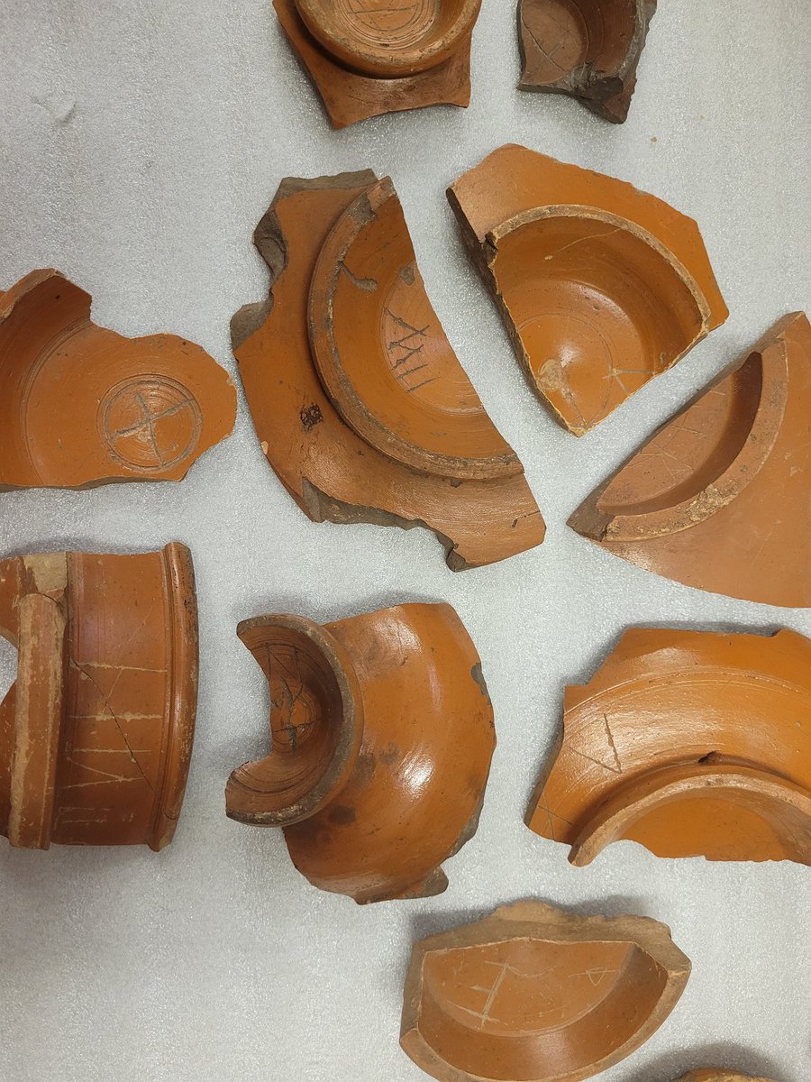 A whole box containing stamped AND graffitto'd Samian ware in the <a href="/YorkshireMuseum/">Yorkshire Museum</a>. Shame it all has no provenance but the 50+ hand carved inscriptions here are pretty epic.