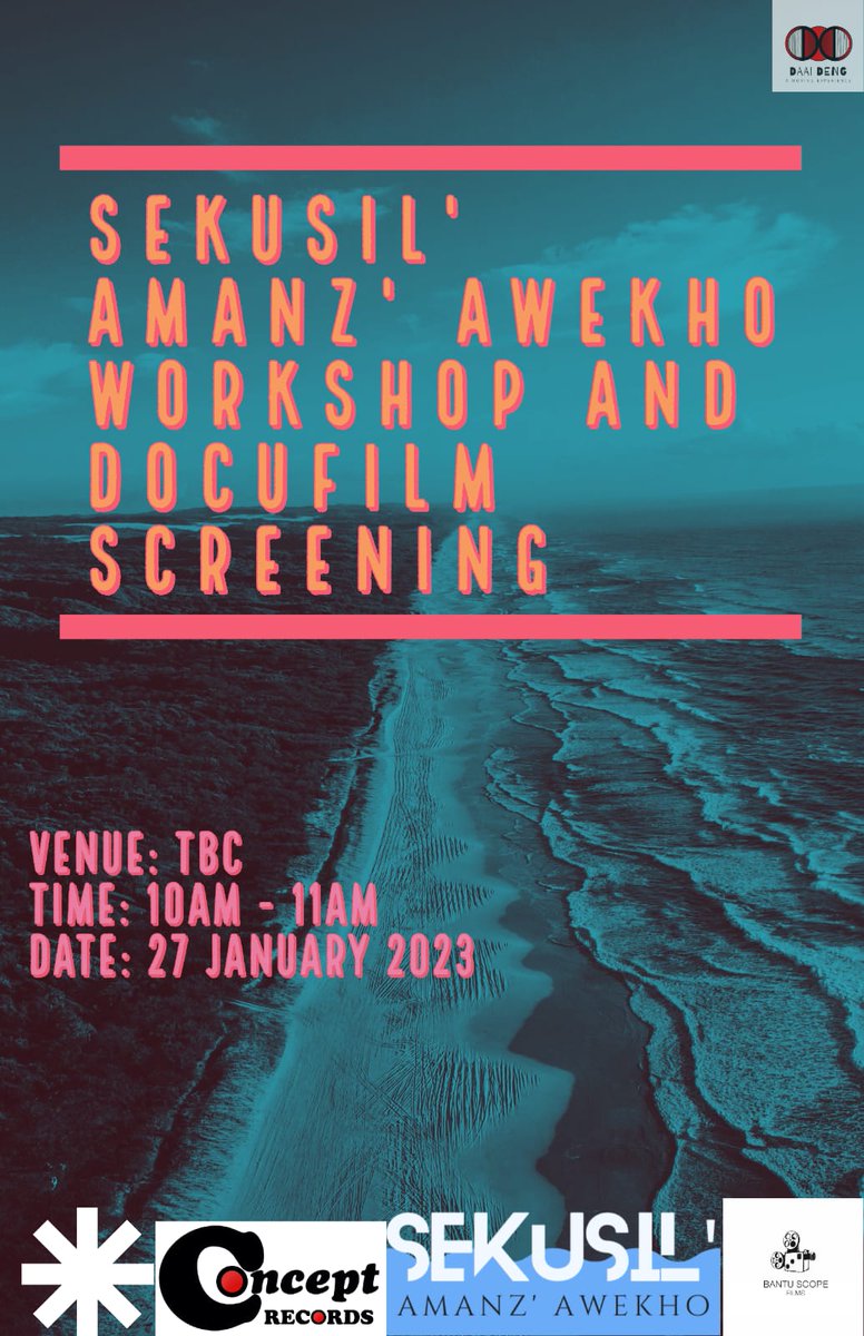 Daai Deng will conduct a skills development workshop and doccie screening with high school youth using poetry, storytelling, music, and movement to centre water advocacy. 

Watch this space as we will be releasing the trailer for our docufilm very soon.

#sekusilamanzawekho