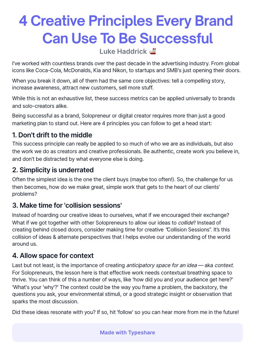 4 Creative Principles Every Brand Can Use To Be Successful