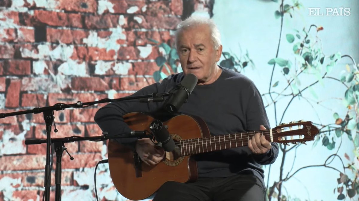 Víctor Manuel guitarra en mano interpreta y explica la historia de una de sus canciones más míticas ‘El abuelo Vítor’.
Enlace vídeo: elpais.com/videos/histori…
