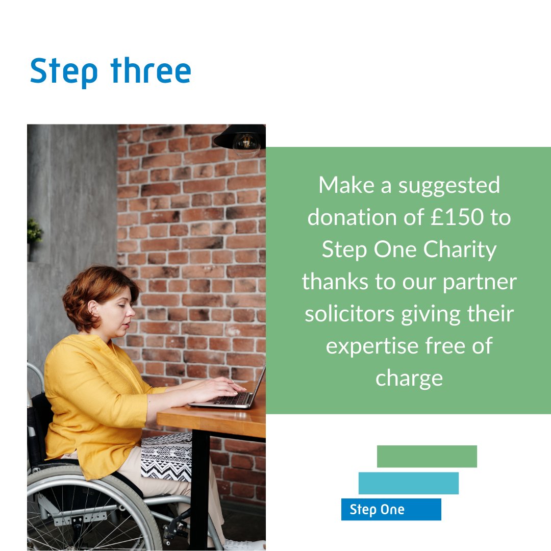 steponecharity's tweet image. Have you heard about our Make a Will Week? ✍️

During the week 23rd - 27th January 2023, our partner solicitors have agreed to waive their will-writing fee in return for a suggested minimum donation to Step One Charity.
Find out more and book today ➡️ bit.ly/3h1KpkY