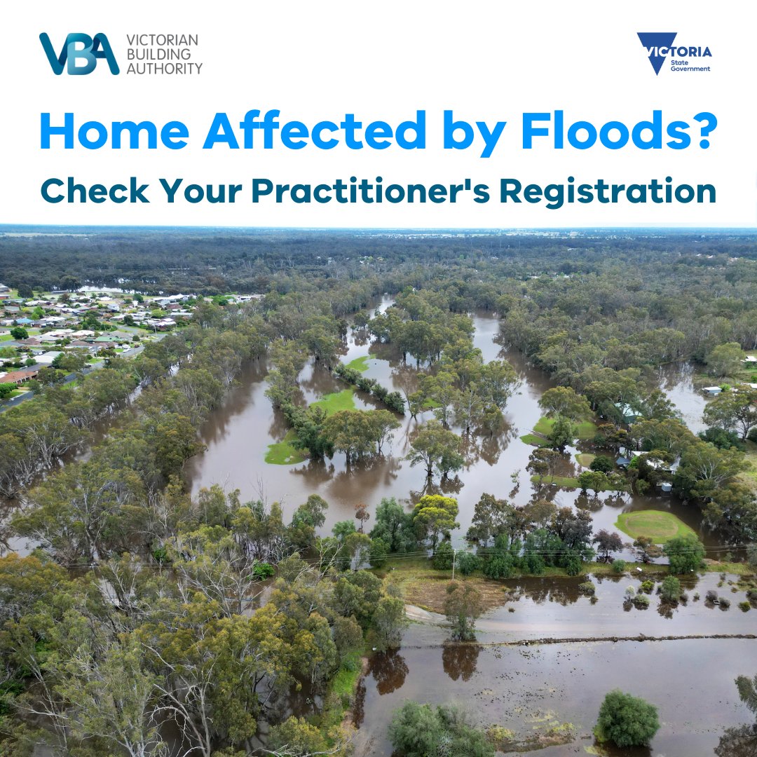 If you were affected by the floods in Central and Northern Victoria and are beginning the process of rebuilding or repairing your home, watch out for unregistered practitioners offering their services.

Find out more: go.vic.gov.au/3QAxCTS