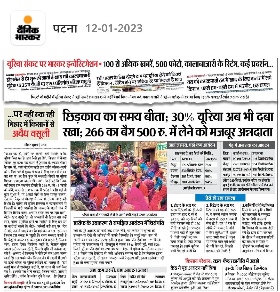 ankitshukla1979's tweet photo. किसी एक्टर को जुखाम नहीं हुआ, न ही किसी देश ने दूसरे पर बम गिराया. बस हमारे देश का किसान मक्कार-दलालों के बीच पल-पल मर रहा है. लिखूंगा तो हर हाल में @akhileshsi1 @Ani1mesh
@amannamra @mukesh1275 @saurabhtop @arvindchotia @girirajagl @pratulshahdeo @https://dainik-b.in/0eHsdT7Gvwb https://t.co/6TDG5QRCH4