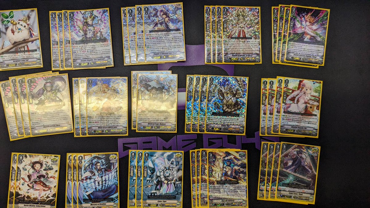 draw_logic's tweet photo. Game Guys Weekly V-Premium 1/11/22

1st: Regalia - Chris B.
2nd: Luard - Elliot H.
3rd: Steam Maidens - Chris T.
4th: Metalborgs - Chris R.

#VGTopdecks https://t.co/MPdvdS8BUA