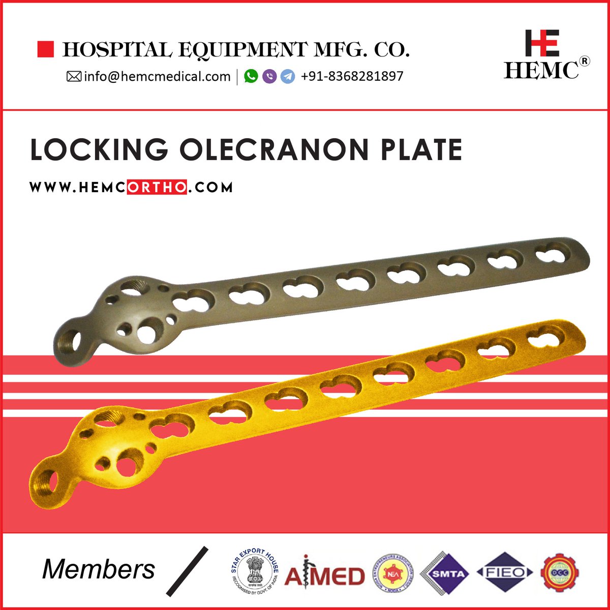 HemcOrtho's tweet image. #olecranonplate #lockingplates #lockingolecranonplate #orthopedicplates #orthopedicimplants #orthopedicscrews #ortho #orthopedics #orthopedicsurgeon #orthopedicsurgery #orthopedicinstruments #orthopedicequipment #india #hemcortho