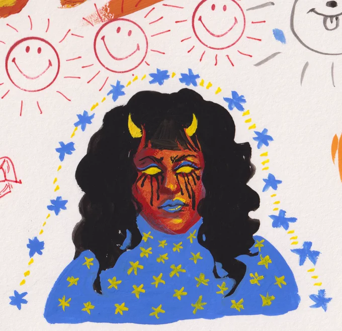 my oc violet in gouache 