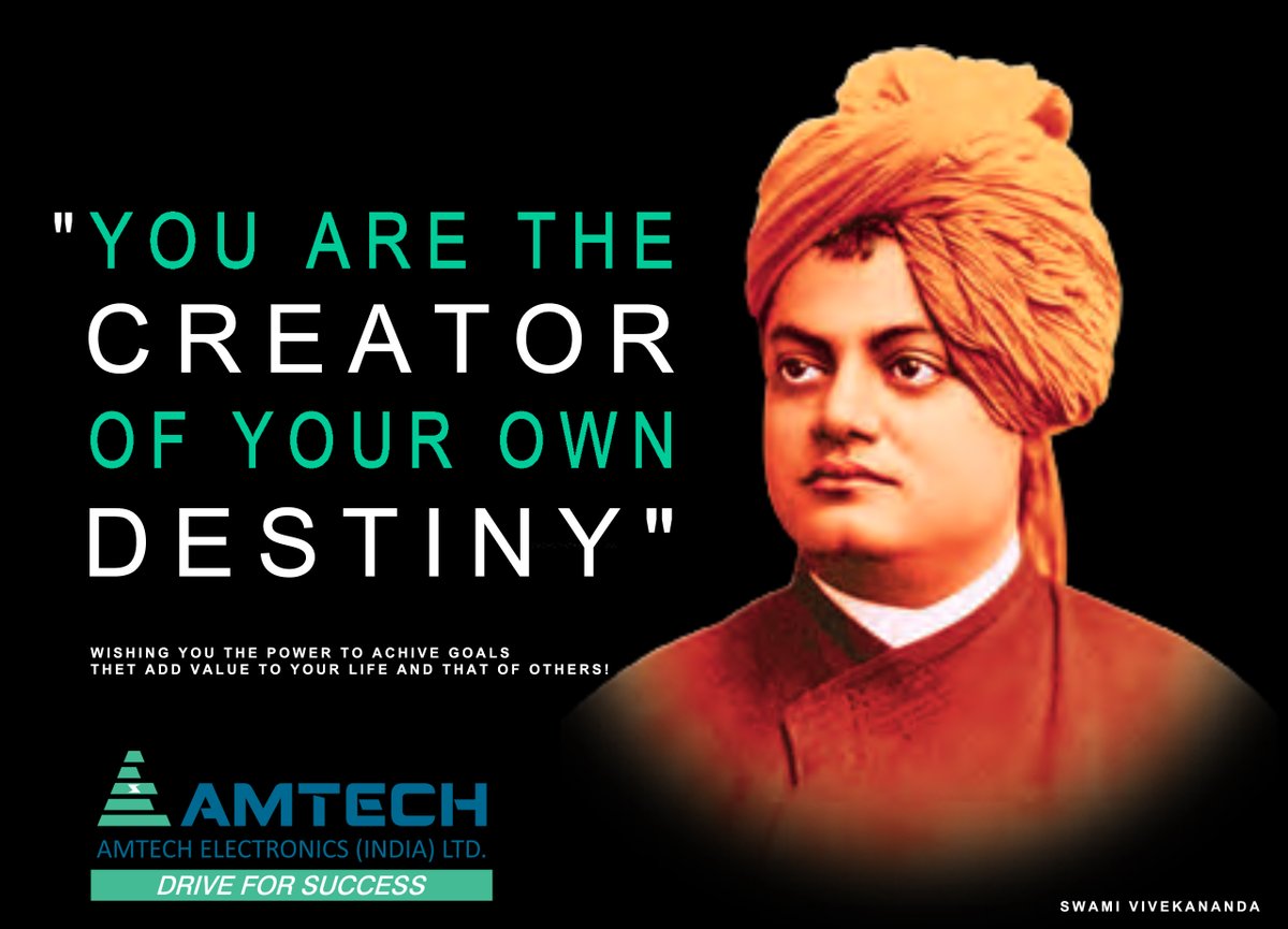 amtech_aeil's tweet image. We wish all the youth of India and everywhere to realize their potential and discover their strengths. Find ways to improve your skills and take the right steps to create your destiny!
#amtech #SwamiVivekanandaJayanti #SwamiVivekananda