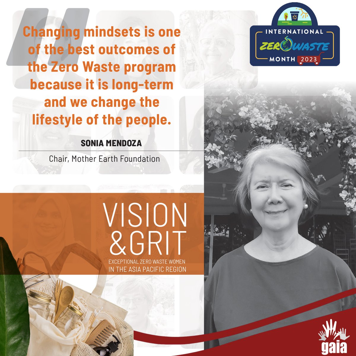 ZeroWasteAsia's tweet photo. Our featured Woman leader for today, Sonia Mendoza.

Our latest publication, Vision &amp; Grit: Exceptional Zero Waste Women in the Asia Pacific Region. https://t.co/8vnxiHhu3g 

#ZeroWasteMonth #ZeroWasteMonth2023 #IZWM2023 #ZeroWasteZeroEmission
#GoForZeroWaste #ZeroWasteOurFuture https://t.co/Y4EuxGtuvM