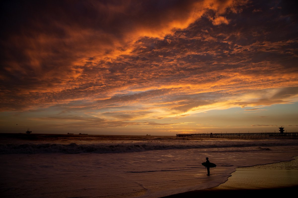 Big tubes and colorful hues in Seal Beach. <a href="/latimesphotos/">L.A. Times Photos</a> <a href="/latimes/">Los Angeles Times</a>