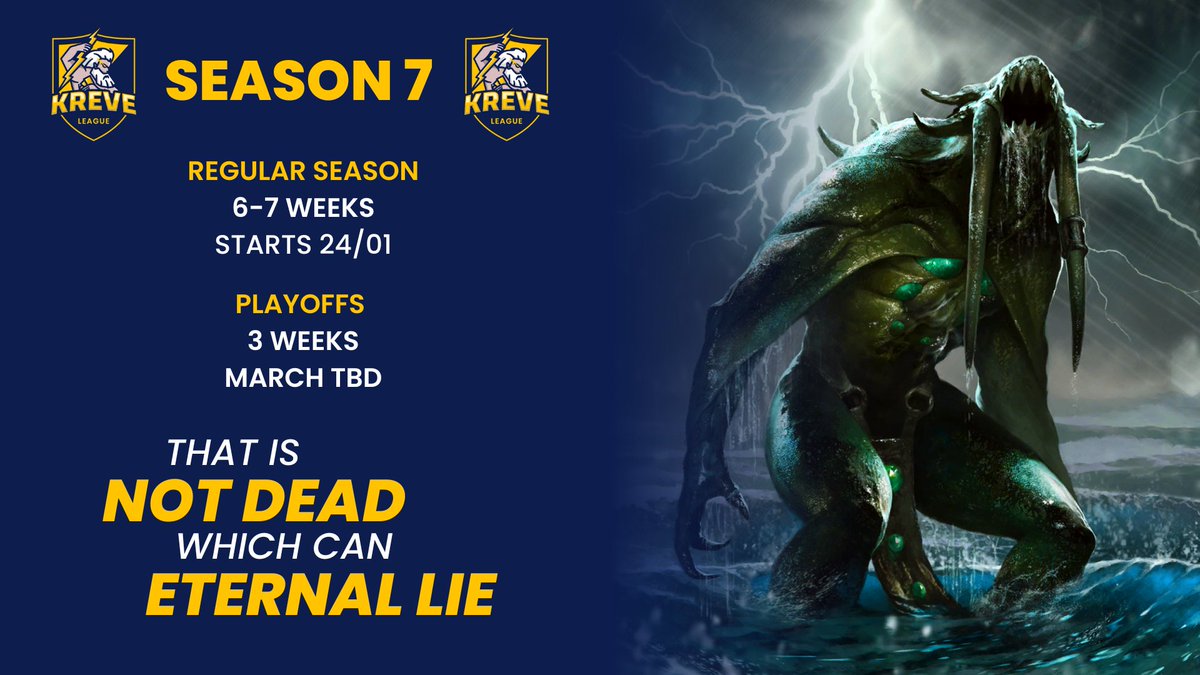 Kreve League Season 7 Announcement!

New year, same action-packed tournament! If you are keen on some competitive Gwent, make sure to sign up for Kreve League S7 starting Tuesday 24th of January!

Rules: docs.google.com/document/d/1Ni…
Discord: discord.gg/Fejhfpy56P