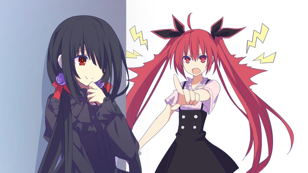 xxyuejiang's tweet photo. 喧嘩しているかい？Σ(⊙▽⊙"a

#date_a_live 
#デート・ア・ライブ 
#五河琴里
#時崎狂三 
#精霊クライシス https://t.co/cnDbM33uQX