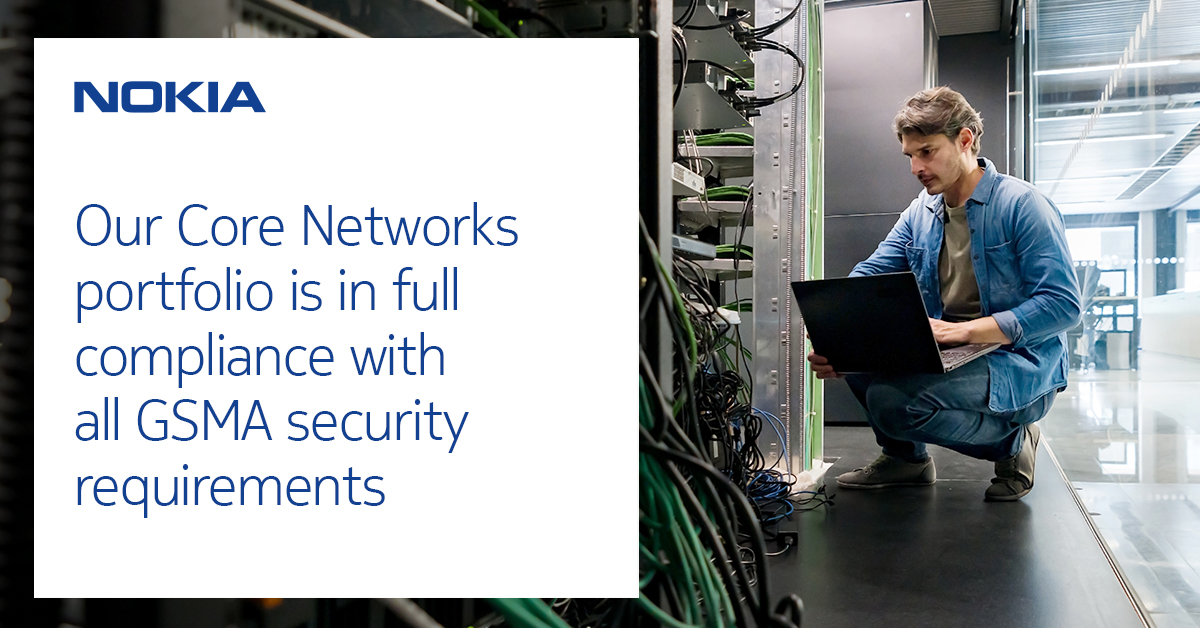 nokia's tweet photo. We are glad to announce that our Core Networks portfolio is in full compliance with all security requirements defined by the @GSMA’s bi-annual Network Equipment Security Assurance Scheme (NESAS) audit. 🔐💪

Find out more ▶️ https://t.co/mNxLwnlOaR
#cybersecurity #telcosecurity https://t.co/v8Y3C5U8Ye