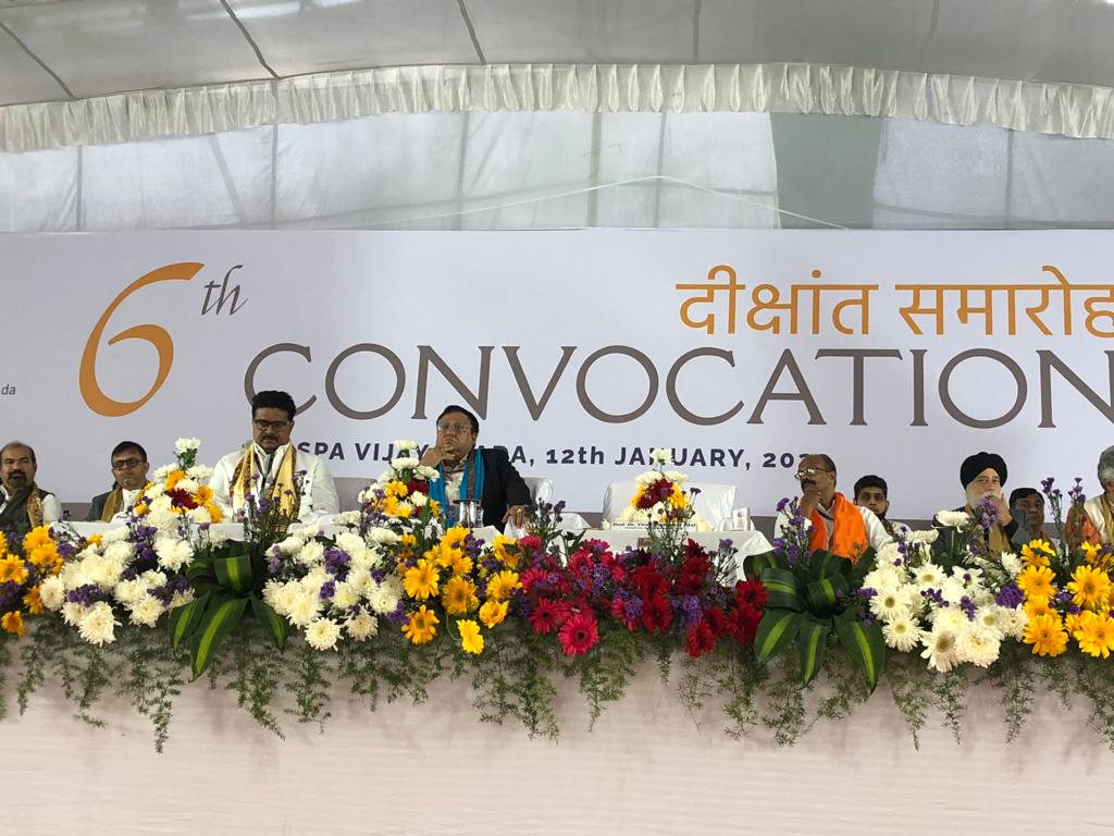 Addressing 6th Convocation of SPAV #DrSaraswat outlined the contours of Sustainable Architecture &amp; emphasized on design thinking using ecofriendly materials without compromising aesthetics &amp; create infrastructure with minimal harmful effects on ecosystem, making India AtmaNirbhar
