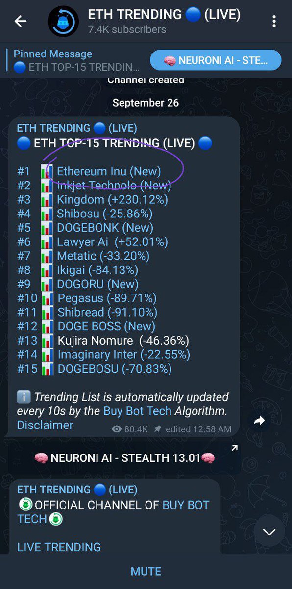 EthereumInuETH's tweet photo. We are trending #1 on ETH. This is just the beginning. Don't fade. https://t.co/3rd91b6e3k