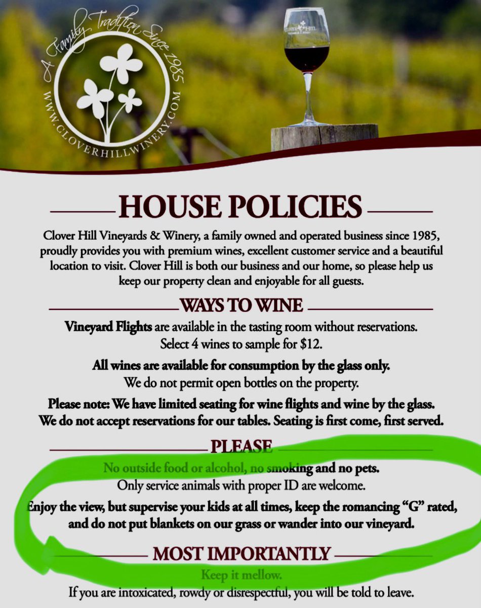 JordanFWhite's tweet photo. I am wondering what exactly happened, or kept happening that this winery literally had to basically tell people not to wander off and have sex in their vineyard. #wtflol #wineries #pawineries #jordanwhitemusic #wine #ratedG https://t.co/qg1vu1B2ih