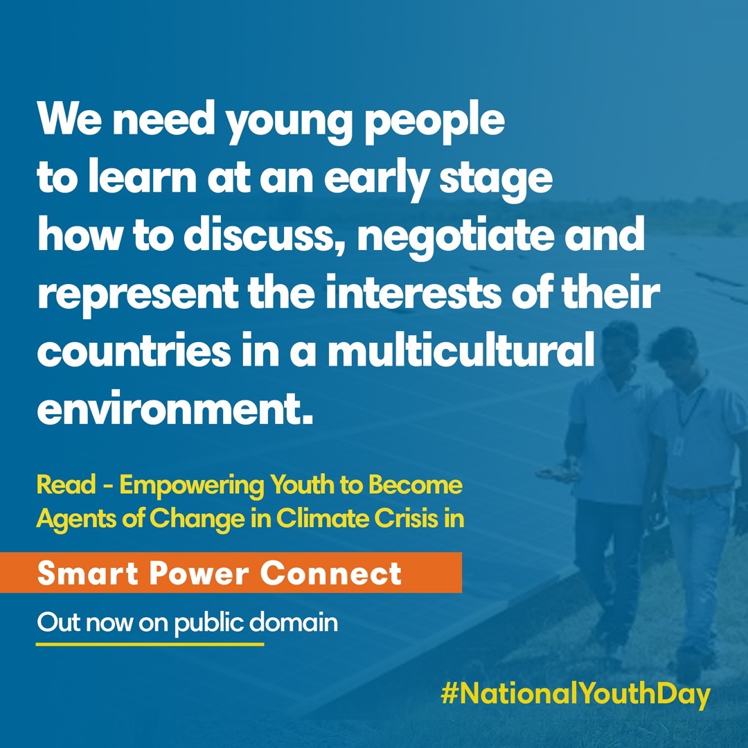 #Youth constitute the majority of the population in many countries and have strong social and environmental awareness. Young people have the power to transform our societies towards a #LowCarbon and #ClimateResilient future. 🔆 👉bit.ly/3WspBTv #NationalYouthDay
