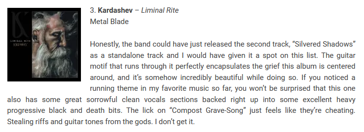 Huge shout out to @toiletovhell for including Liminal Rite on their AOTY list!
toiletovhell.com/top-albums-ov-…

#AOTY #AOTYMETAL #AOTY2022 #Metalbladerecords