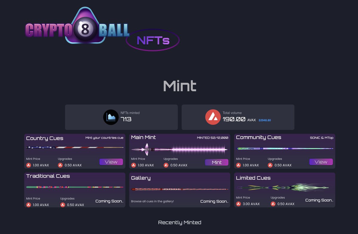Hey guys, our Crypto 8 ball mint is going live soon. 
We have an open WL for 10% off unlimited mints for 24 hours on launch day.

Register for free in our discord sever. 

#AVAX  #Avalanche  #crypto8ball #Harmonyone #Arcadian