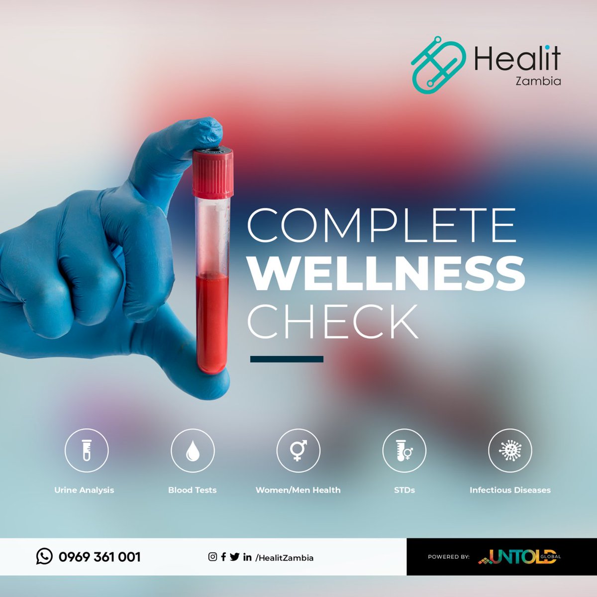 We are now open to the public for pathology services. Doctors can refer all blood tests to us. Contact 0961 361 001 email info@healitzambia.com

#healitzambia #pathologytests #medicallaboratory