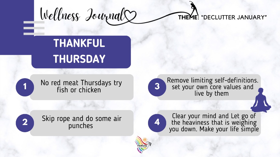 Far_Uganda's tweet photo. Do something today that your future self will thank you for. Thursday is what you make it, so why not make it great one.

#wellnessjournal2023
#DeclutterJanuary https://t.co/G2dyHB3sHL