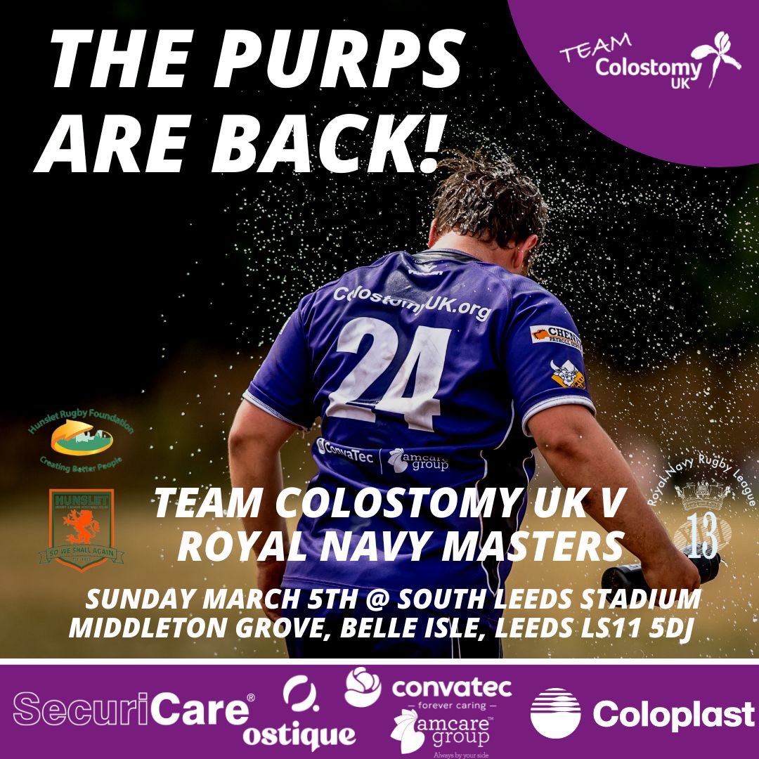 NEWS FLASH!🗞️ Our first game of 2023 will be against the @RoyalNavyRL Masters team on Sunday March 5 at the South Leeds Stadium as a curtain raiser to Hunslet v North Wales Crusaders 😁 Huge thanks to our friends @HunsletRLFC @HunsletRugby for making the day happen! #UpThePurps💜