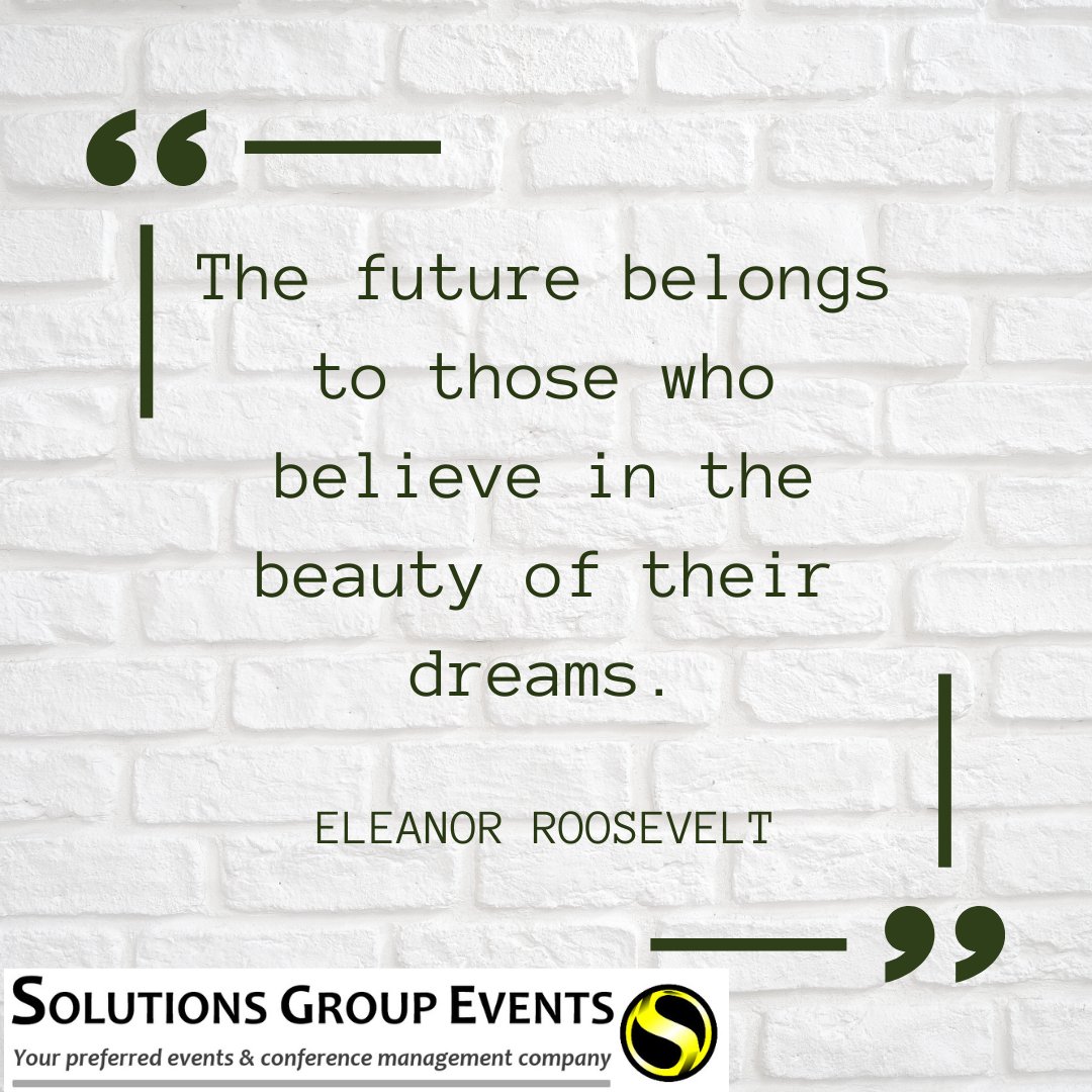 stylish_events's tweet image. The best way to predict your future is to create it!

solutionsgroupevents.co.za

#quoteoftheday
#solutionsgroupevents
#elenorroosevelt
#eventsmanagement
#uniqueevents
#southafrica
#conferences
#bespokevents